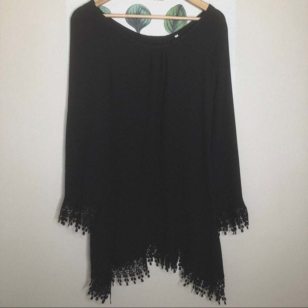 bohemian black dress